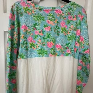 Disney - Lilly Pulitzer pull-over top / Blue Ibiza  size L.